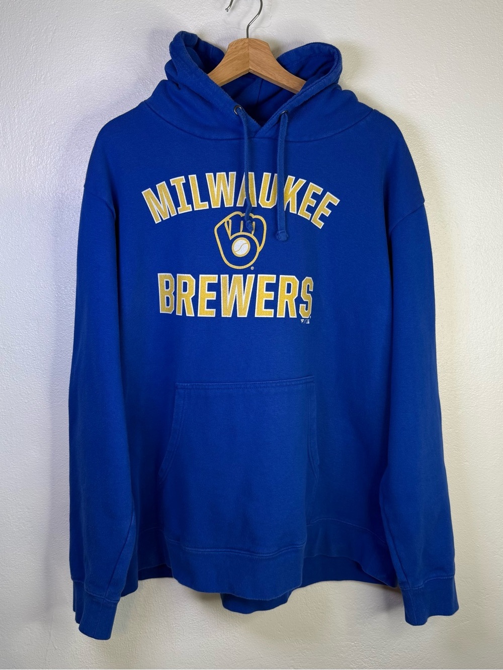 Milwaukee Brewers Royal Victory Arch Pullover Hoodie Brew Crew Men's Size 2XL